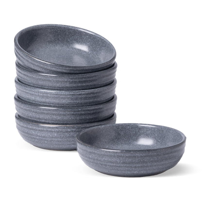 famiware Ceramic Soy Sauce Dish, 3oz Dipping Bowls Set of 6, Matte White