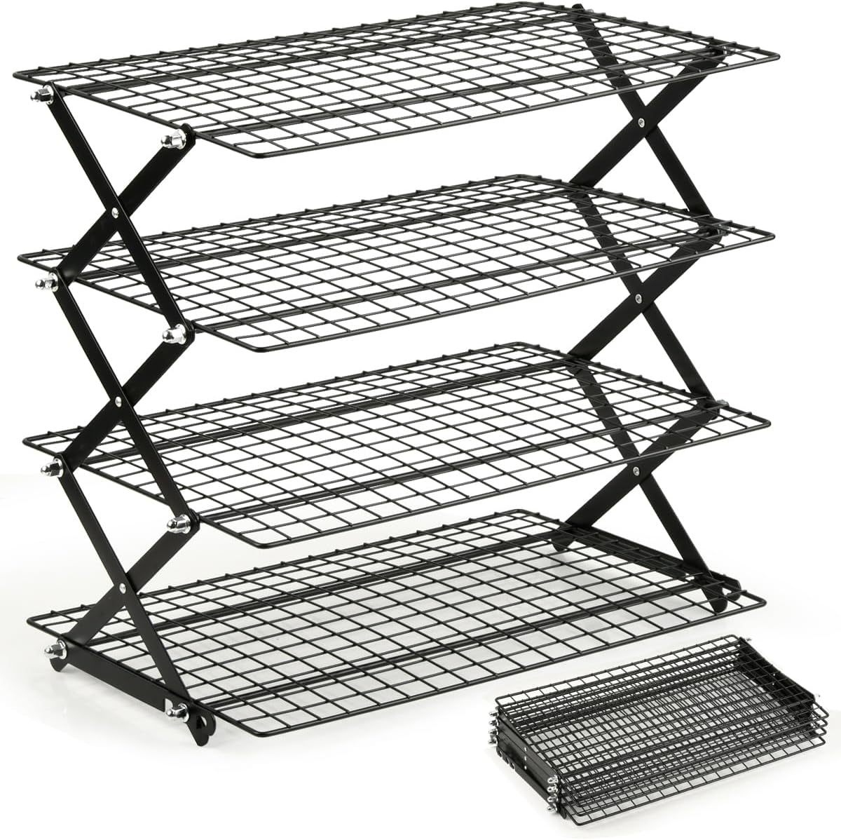 OTYMIOW 4 Tier Collapsible Cooling Rack for Cooking and Baking