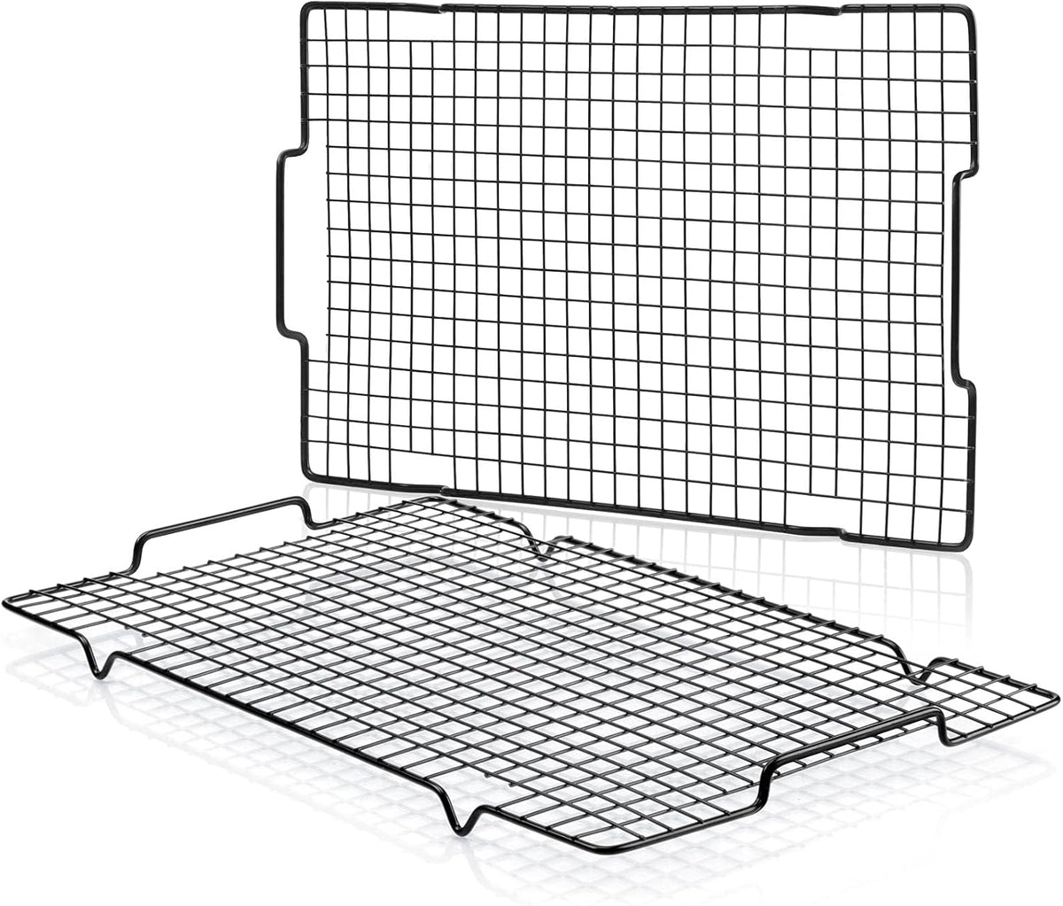 HULISEN Cooling Rack 2-Pack, 16 x 10 Inch Nonstick Baking Rack with Handles