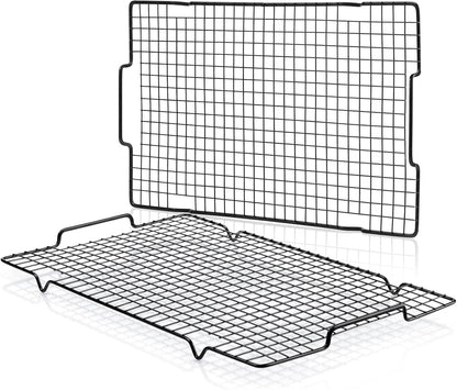HULISEN Cooling Rack 2-Pack, 16 x 10 Inch Nonstick Baking Rack with Handles