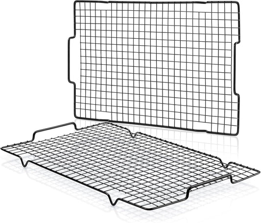 HULISEN Cooling Rack 2-Pack, 16 x 10 Inch Nonstick Baking Rack with Handles