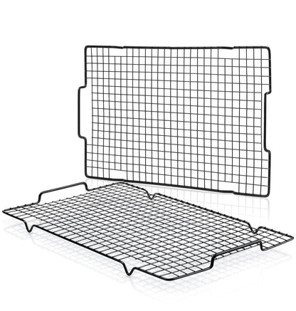HULISEN Cooling Rack 2-Pack, 16 x 10 Inch Nonstick Baking Rack with Handles