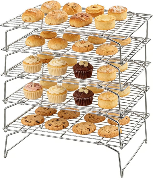 Herogo 5-Tier 15"x10" Stainless Steel Baking Cooling Rack