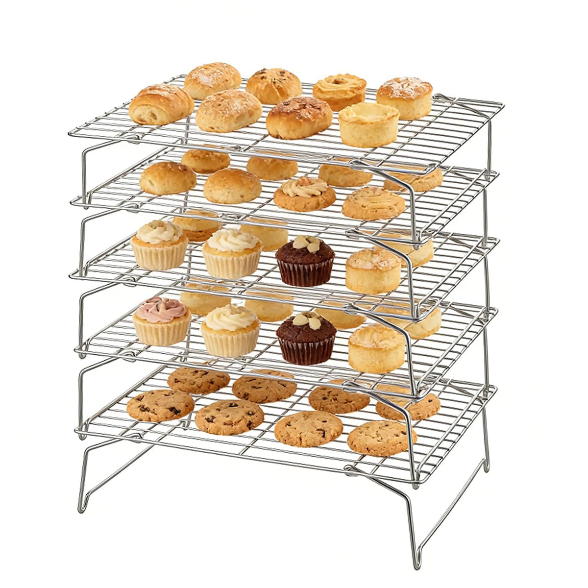 Herogo 5-Tier 15"x10" Stainless Steel Baking Cooling Rack