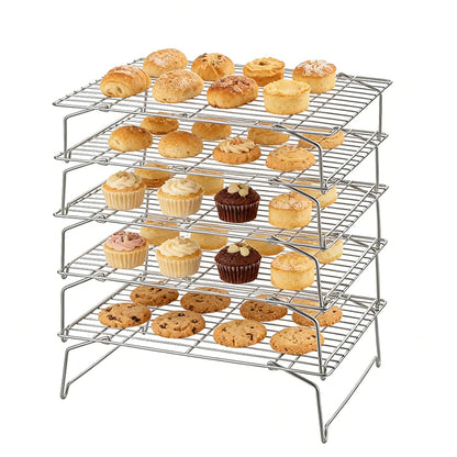Herogo 5-Tier 15"x10" Stainless Steel Baking Cooling Rack