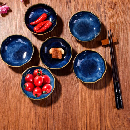 Ceramic Dipping Bowl Set of 6, 3.7" Porcelain Small Soy Sauce Dishes