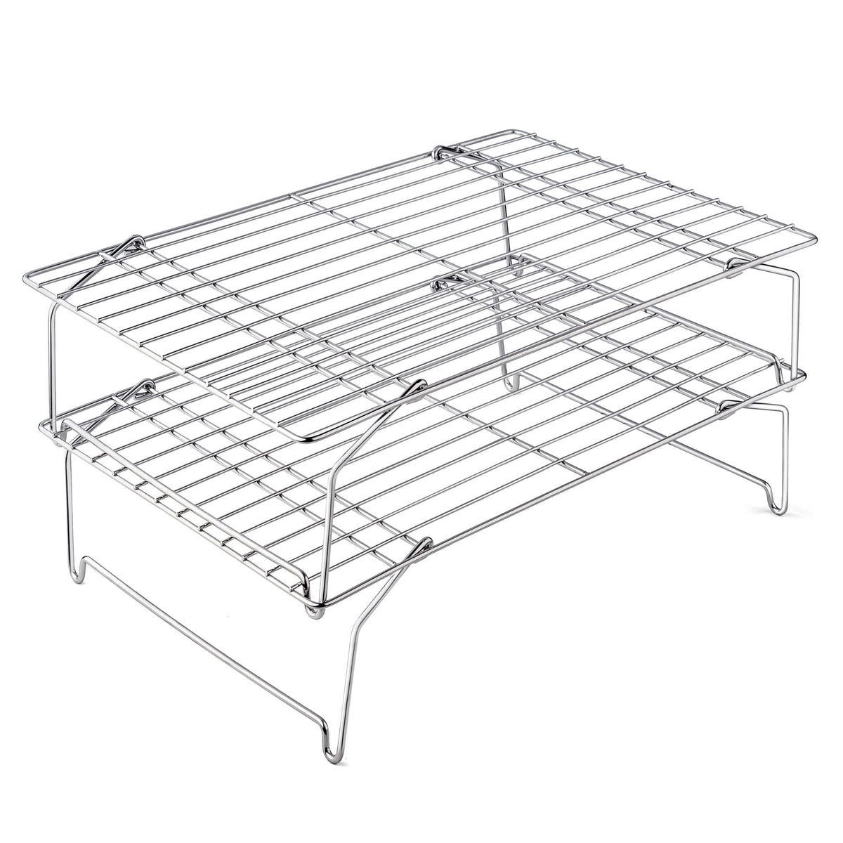 Leonyo 5-Tier 15x10IN Cookie Cooling Rack for Cooking Stackable Collapsible