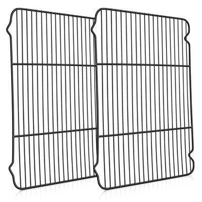 P&P CHEF Cooling Baking Rack Stainless Steel, 16.6" x 11.5", 2 Pcs, Silver