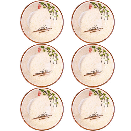 Japanese Ceramic Sauce Dish Set of 6, Sushi Dishes