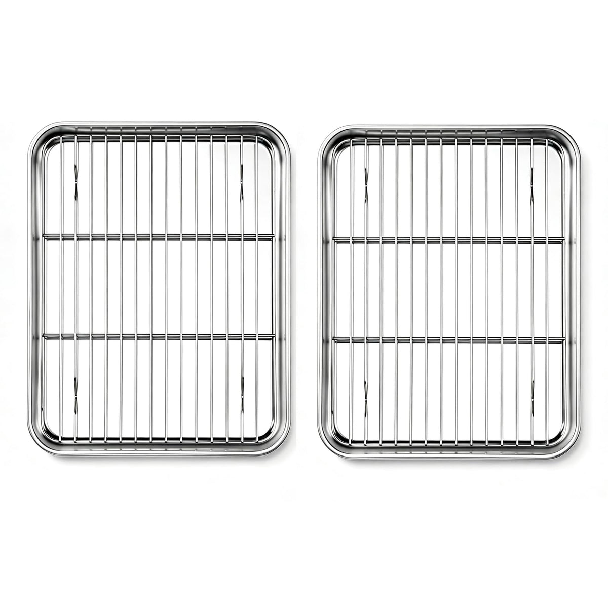 Onader 2 Pack 16x12 Inch Stainless Steel Baking Sheet and Wire Cooling Rack