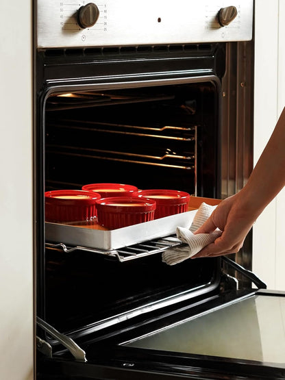 LE TAUCI Ramekins Oven Safe, 4 OZ, Set of 6, Red