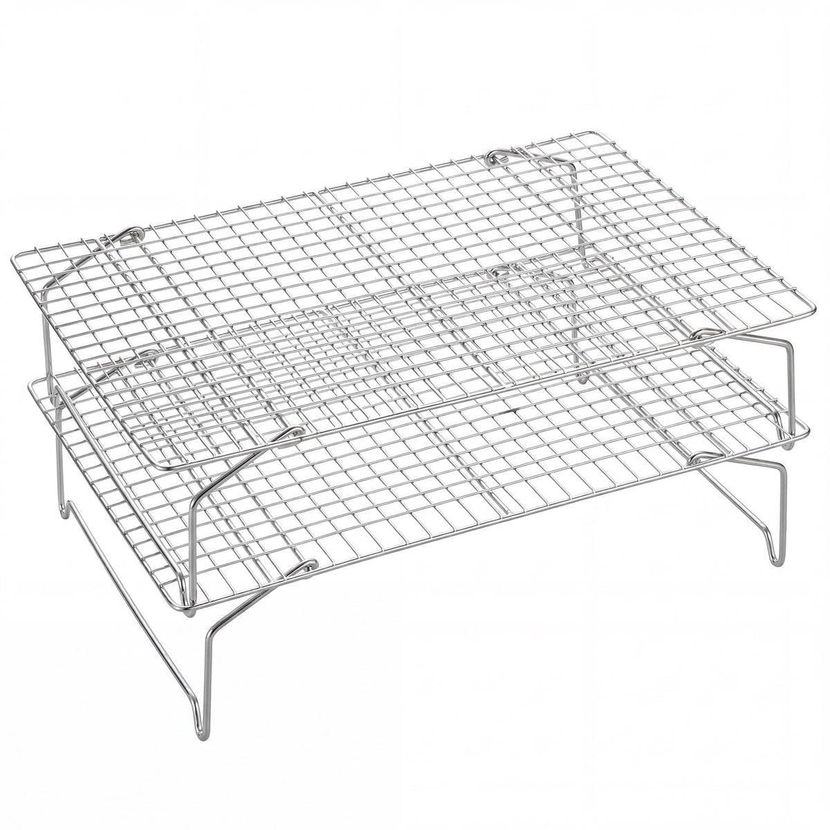 P&P CHEF 4 Tier Stackable Cooling Racks for Cooking and Baking, 15" x 10"