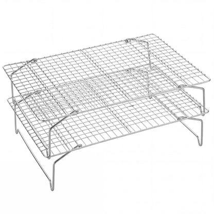 P&P CHEF 4 Tier Stackable Cooling Racks for Cooking and Baking, 15" x 10"