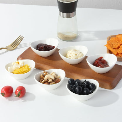 UIBFCWN Ceramic Dipping Bowls, 1.7 Oz Ceramic Soy Sauce Dishes, Porcelain Dipping Sauce Cup Pinch Bowls, Mini Bowl for Side Dishes ketchup Condiment Server Charcuterie BBQ and Party, 20 Pack