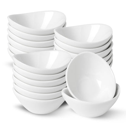 UIBFCWN 12 Pack Soy Sauce Dish 3inch Ceramic Dipping Bowls Bulk, 1.2 Oz White Dipping Sauce Bowls/Dishes, Small Dipping Sauce Cups for Sushi Ketchup Olive Oil Appetizer