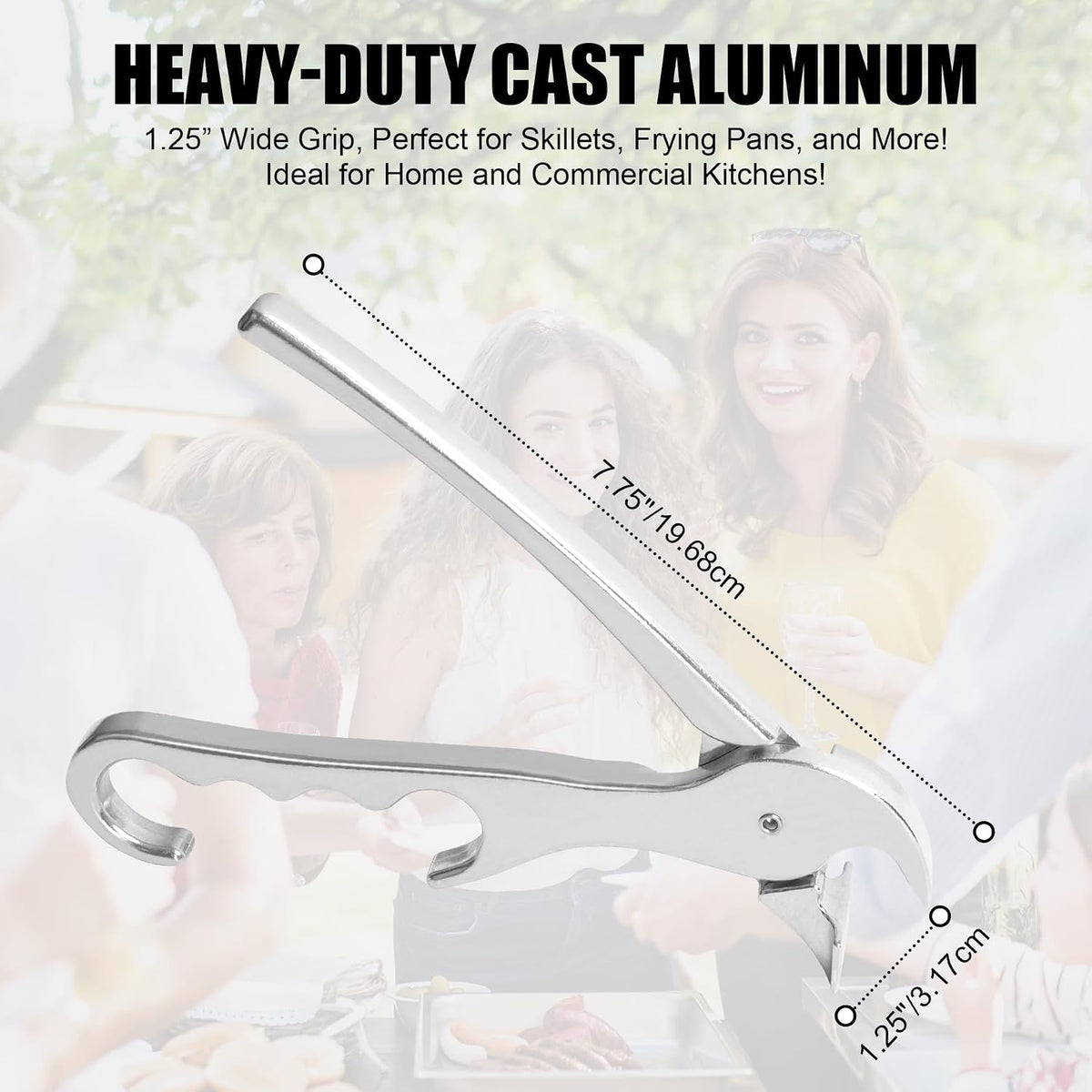 Pan Gripper - Aluminum Alloy Tongs for Hot Dishes,Oven - Hot Plate Gripper