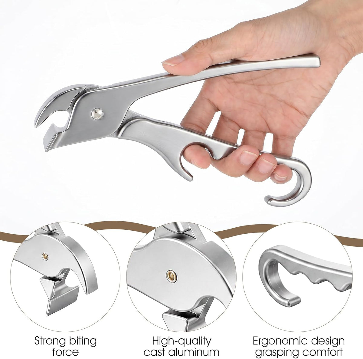 4 Pack Pizza Pan Gripper, Aluminum Hot Plate Grabber Clip for Safe Handling, 7.7 Inch Long Ergonomic Oven Mitt Alternative, Camping Cooking Tools for Baking Dishes, Microwave, and Serving