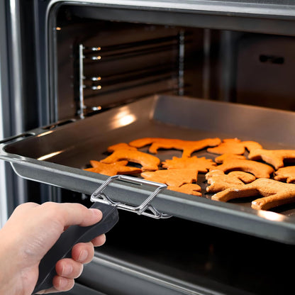 Ciieeo Oven Rack Puller Oven Clips 2 Pack Scald Resistant Tray Gripper Hot Plate Gripper Plate Clips with Coated Handles and Hanging Holes for Safe Tray Removal 7.83X2.36X1.57In
