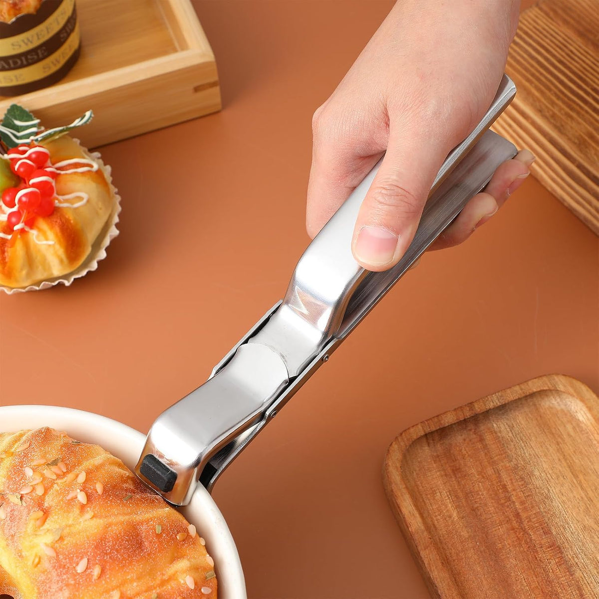 Hot Plate Gripper Clips Stainless Steel Tongs for Bowl Lifting