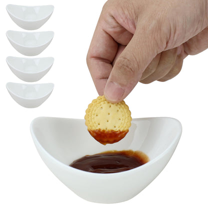 EIKS 4 Pack Ceramic Dipping Bowls Side Dish, Rectangle Shaped