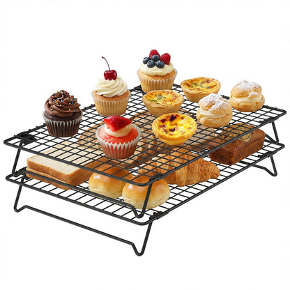 2-Pack Stackable Cooling Racks for Cooking and Baking, 13.4" x 9.4"