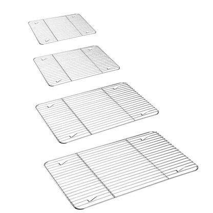 P&P CHEF 4 Pcs Baking Wire Rack for Cooling, 8.6 + 9.7+ 11.6 + 15.3 Inch