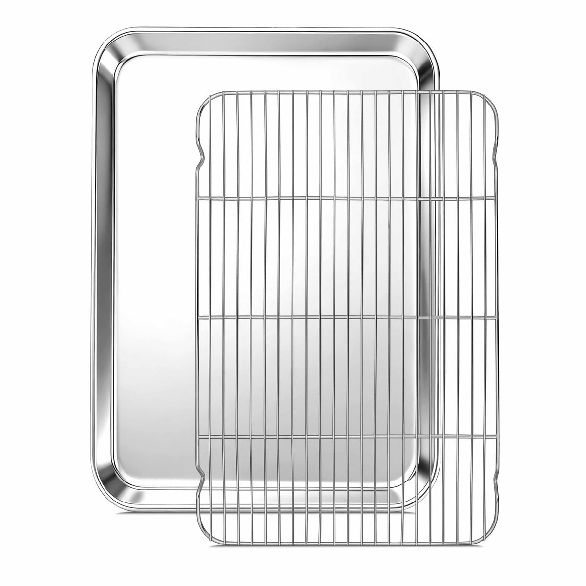 Onader 18x13 Inch Large Half Baking Sheet Pan with Wire Cooling Rack Set