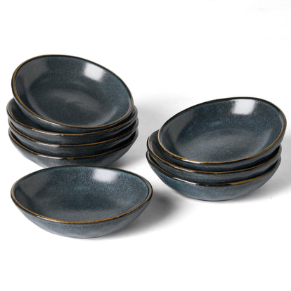 famiware Soy Sauce Dish, 2.1oz Dipping Bowl Set of 6, Cappuccino White