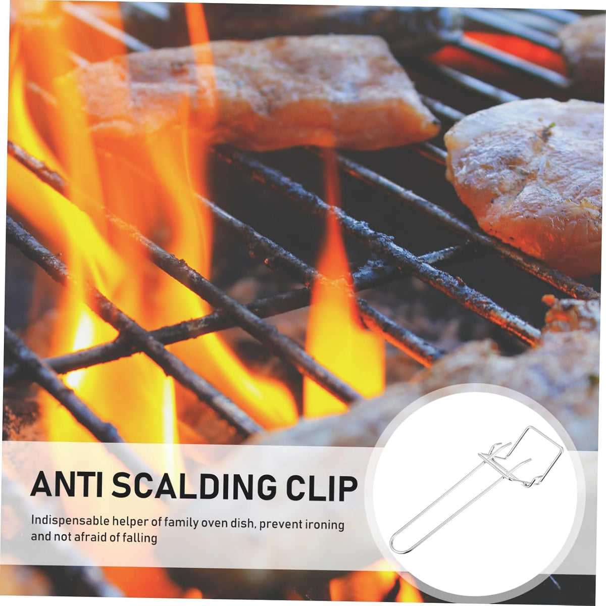 Stainless Steel Tray Clamp Anti Scald Gripper for Hot Pan Removal
