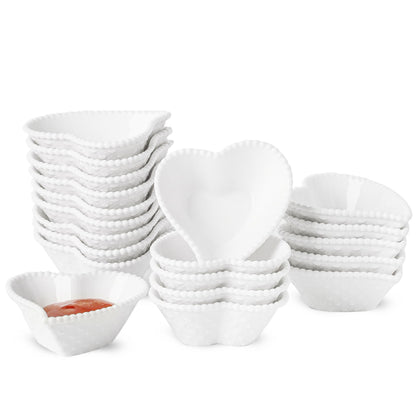 UIBFCWN 12 Pack Soy Sauce Dish 3inch Ceramic Dipping Bowls Bulk, 1.2 Oz White Dipping Sauce Bowls/Dishes, Small Dipping Sauce Cups for Sushi Ketchup Olive Oil Appetizer