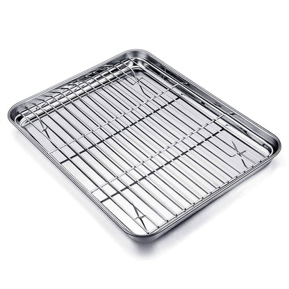 TeamFar Baking Sheet with Cooling Rack Set, 16 x 12 x 1 inch