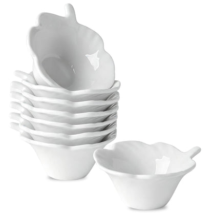 UIBFCWN 20Pack Ceramic Dip Bowls Set, 2.3oz White Dipping Sauce Bowls/Dishes for Tomato Sauce, Soy Sauce Dish, Square Side Dishes, Mini Appetizer Plates for Condiment