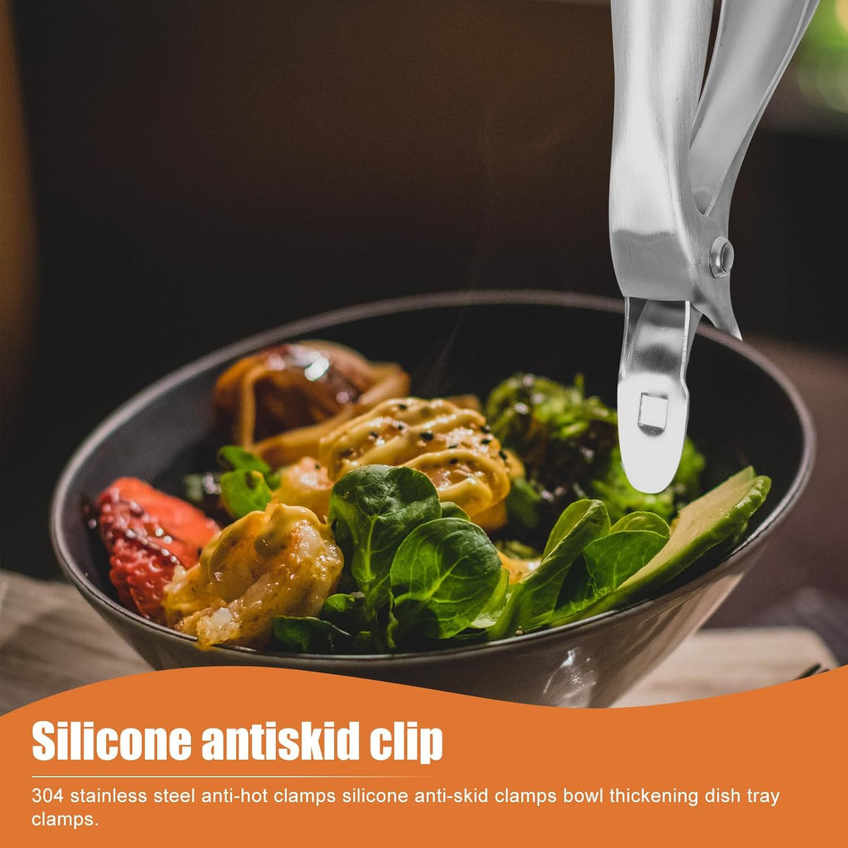 Stainless Steel Bowl Dish Gripper Clip for Hot Plates and Cookware