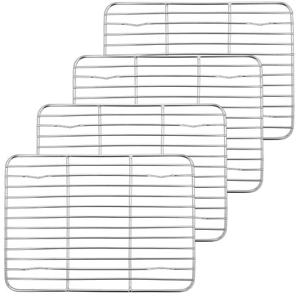 P&P CHEF 4 Pcs Baking Wire Rack for Cooling, 8.6 + 9.7+ 11.6 + 15.3 Inch