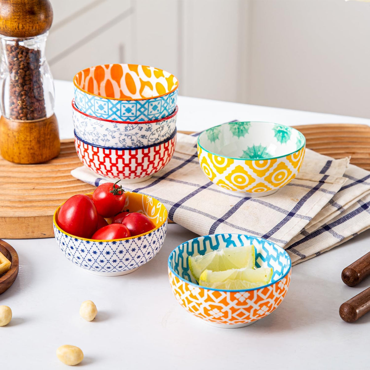 4 Oz Ceramic Mini Dipping Bowls Set of 6