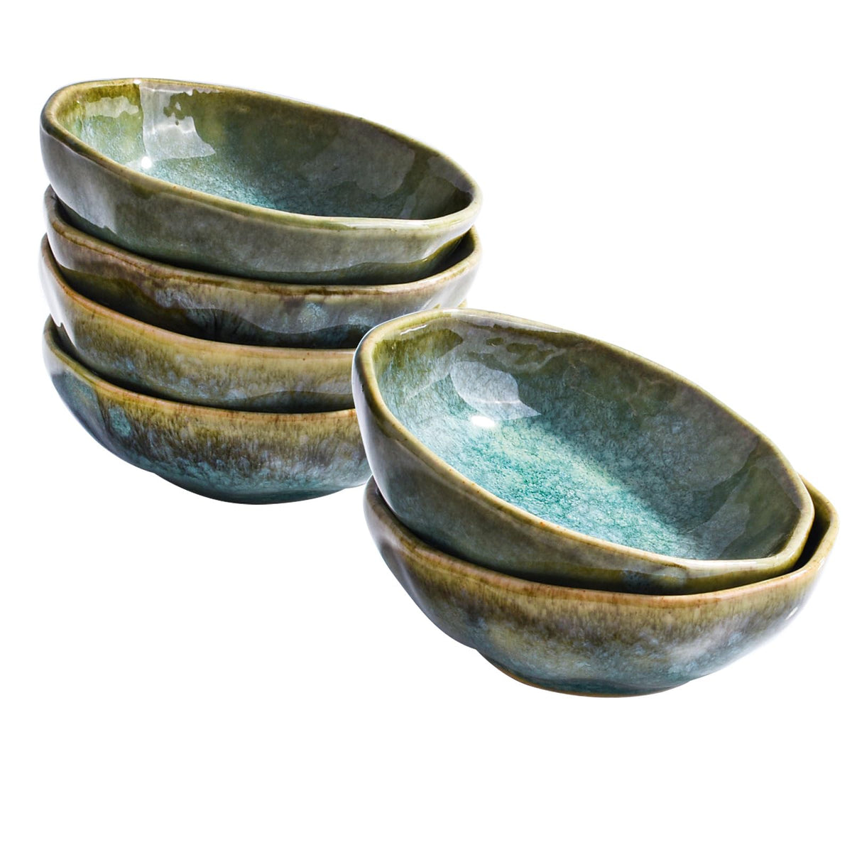 Ceramic Dipping Bowl Set of 6, 3.7" Porcelain Small Soy Sauce Dishes