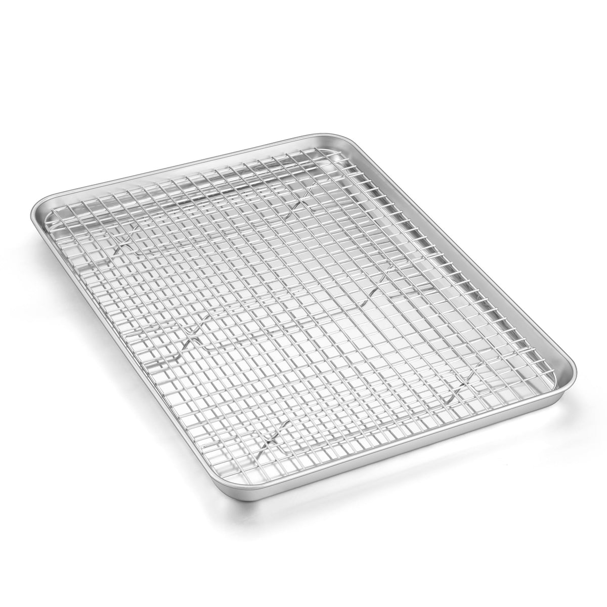 Homikit Baking Sheet with Wire Rack Set (1 Pan+1 Cooling Rack), 16" x 12"