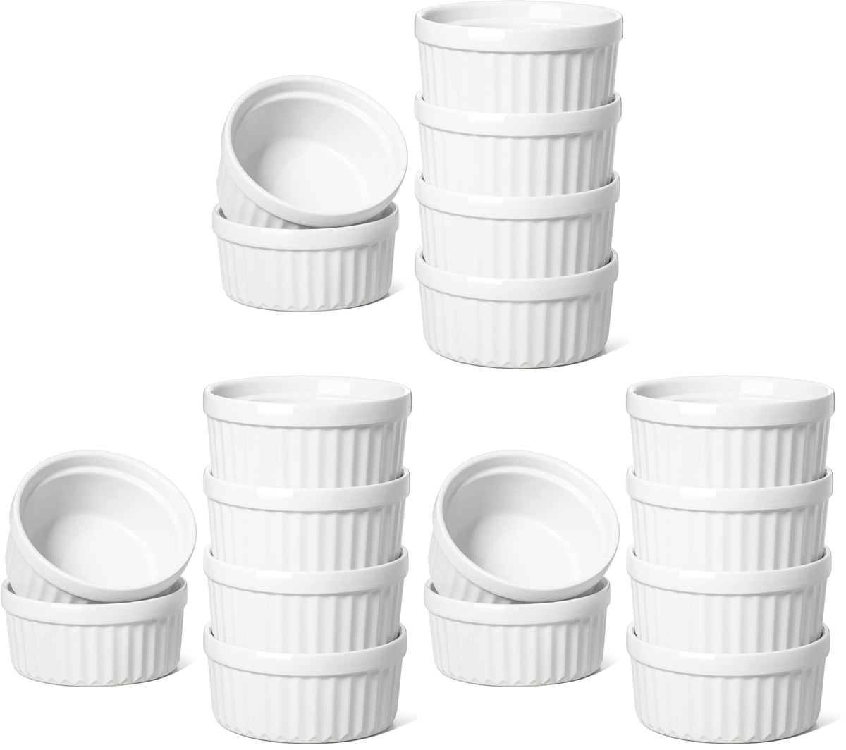 LE TAUCI Sauce Cups 2 OZ, Set of 6, White