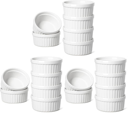LE TAUCI Ramekins Oven Safe, 4 OZ, Set of 6, Red