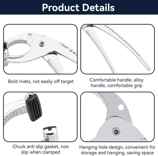 2 Pcs Hot Pot Gripper, Anti-scalding Clip Zinc Alloy Oven Clip Pliers Grip Grabber Hot Pot Plate Pliers Pan Dish Clipper Baking Tray Grabber Microwave Kitchen Tool