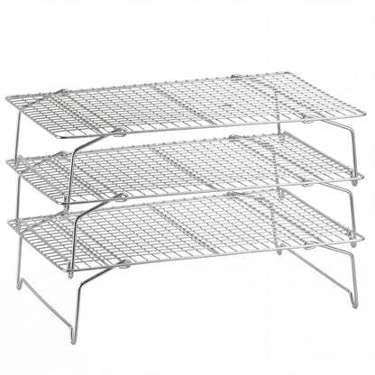 P&P CHEF 4 Tier Stackable Cooling Racks for Cooking and Baking, 15" x 10"