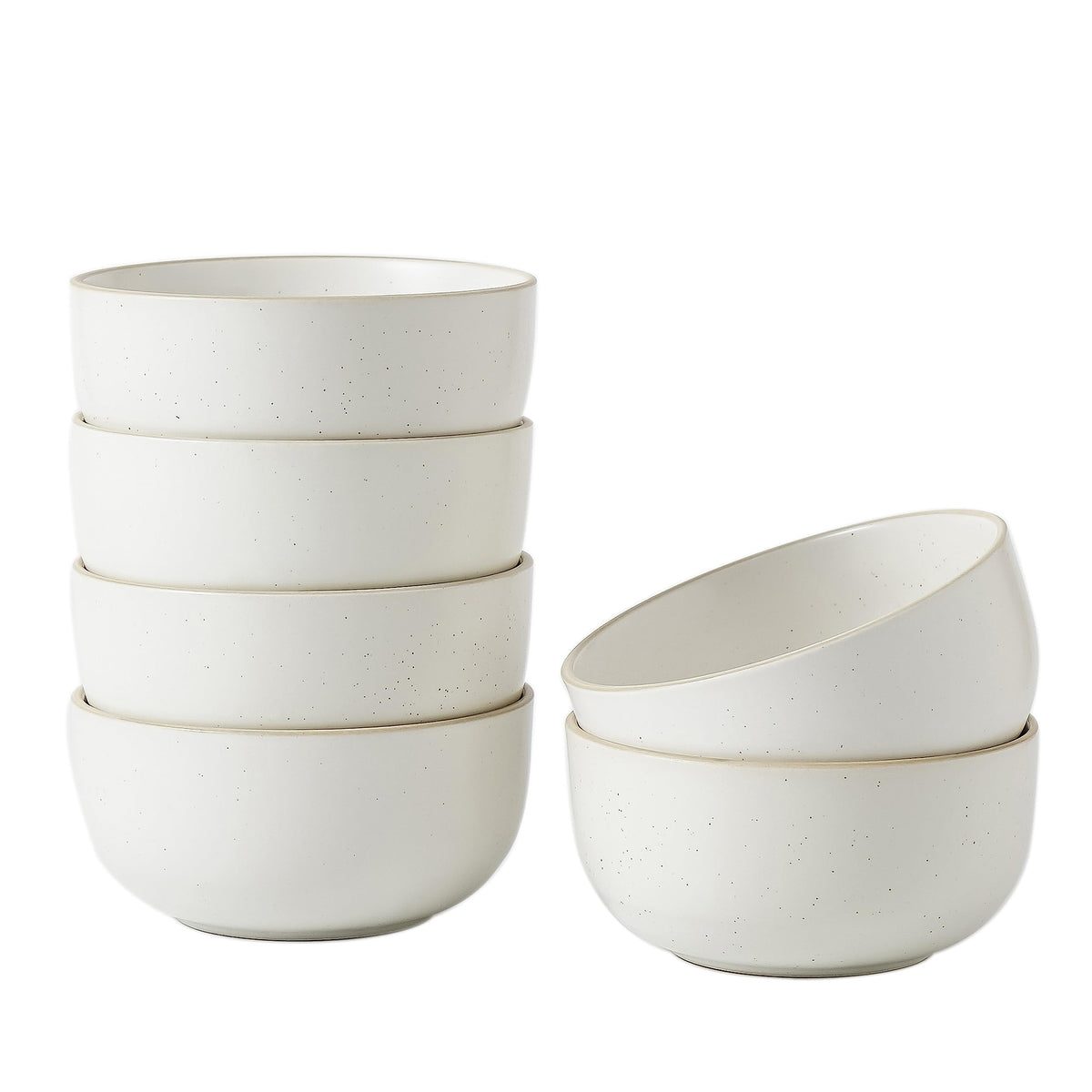S&Q'S CERAMICS Ceramic Small Bowls for Kitchen, Set of 6, 9 ounces Ice Cream Bowls, Small Serving Bowls for Soup, Dipping, Condiments, Side Dishes, Snack, Prep (Black and Grey