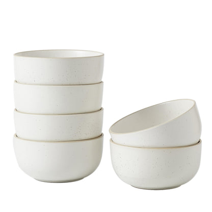 S&Q'S CERAMICS Ceramic Small Bowls for Kitchen, Set of 6, 9 ounces Ice Cream Bowls, Small Serving Bowls for Soup, Dipping, Condiments, Side Dishes, Snack, Prep (Black and Grey