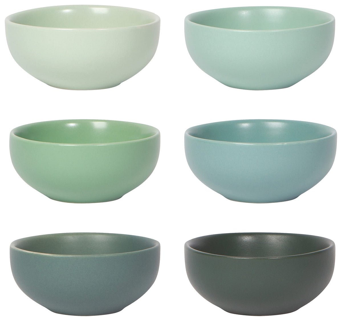 Now Designs White Ceramic Pinch Bowl Set, Soy Sauce Dish, Set of 6, 2 oz