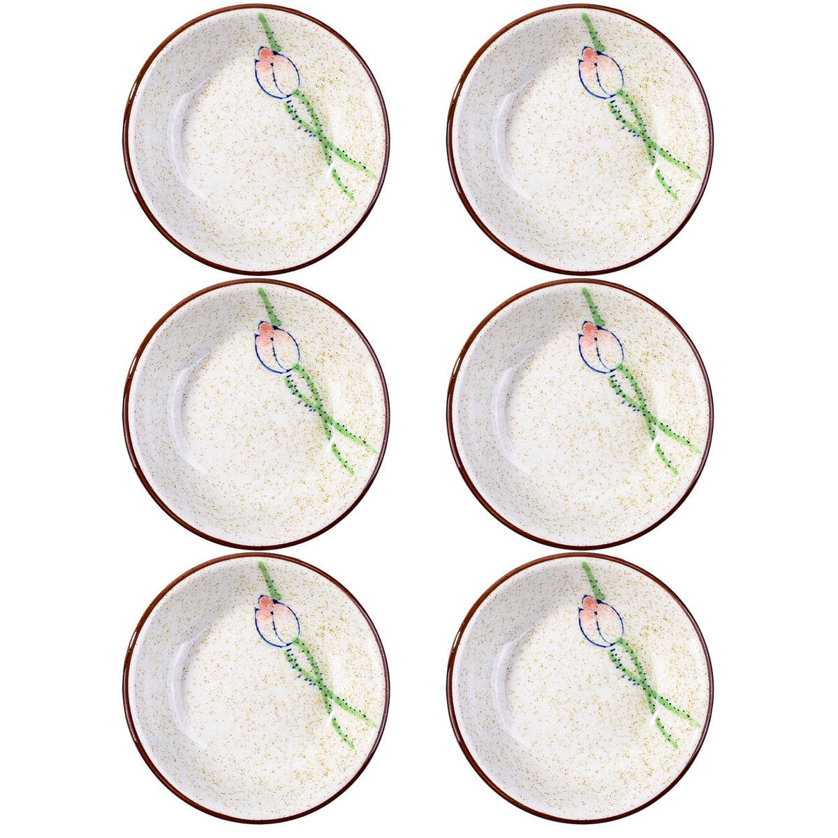 Japanese Ceramic Sauce Dish Set of 6, Sushi Dishes