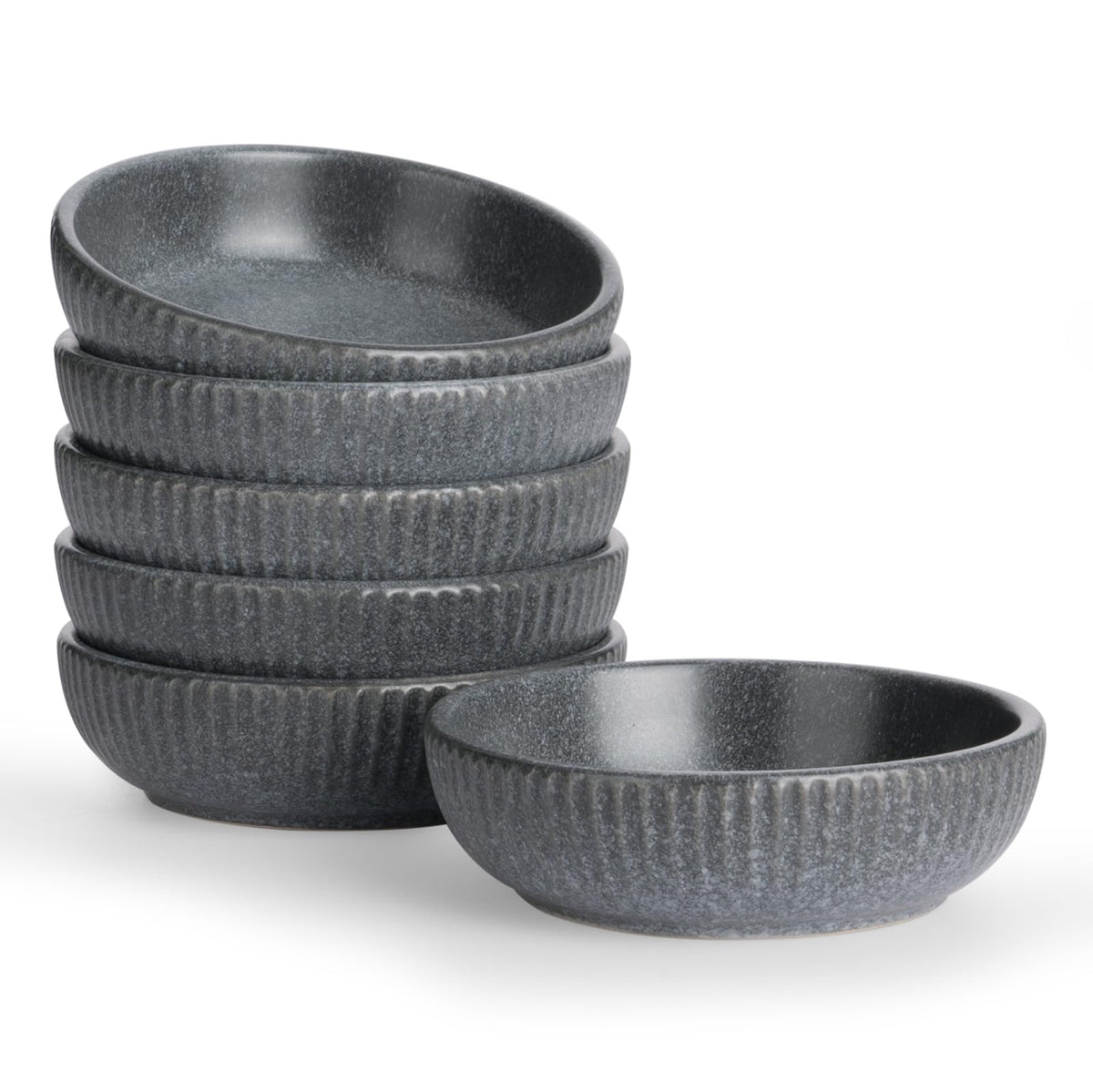 famiware Ceramic Soy Sauce Dish, 3oz Dipping Bowls Set of 6, Matte White