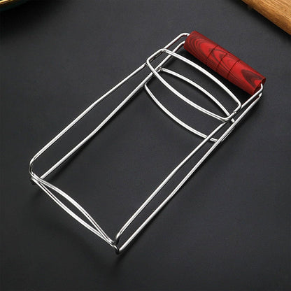 Stainless Steel Hot Dish Gripper Wood Handle for Plates and Pans