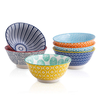 Selamica Ceramic 4 oz Dipping Bowls for Side Dishes, Set of 6, Vintage Blue