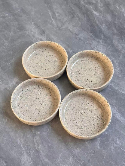 Dipping Bowls Set of 4, 2462°F High-Fired Ceramic Small Bowls for Dips, Olive Oil & Sauce, Elevates Table Setting, Idea for BBQ, Afternoon Tea, Entertaining, Housewarming & Holiday Gifts