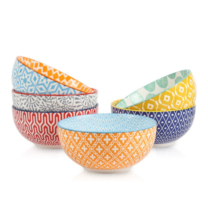 Selamica Ceramic 4 OZ Dipping Bowls Set of 6, Assorted Colors